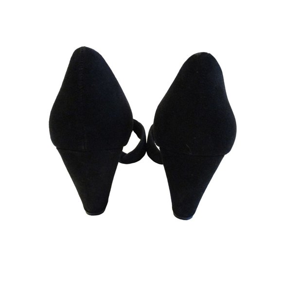 *ASOS Black Suede D'orsay Pointed Toe Pumps - Picture 6 of 8
